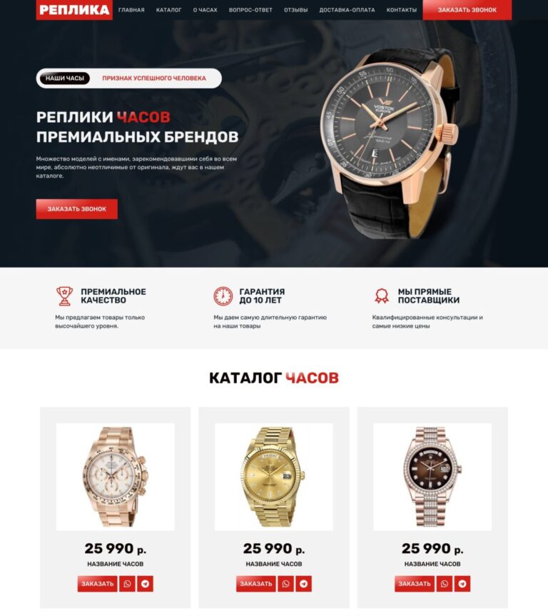 Replica watches of premium brands